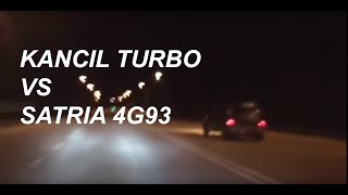 kancil turbo l5 jbjl vs satria GTI 4g93 drag [upl. by Hannahc744]