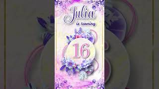 Sweet 16 Birthday Video Invitation sweet16 birthdayinvitation animatedinvitation birthdayparty [upl. by Aneen]