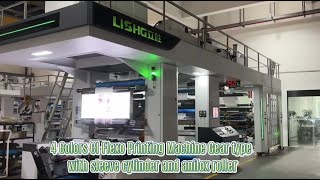 4 Colors CI flexo printing machine with sleeve cylinders and anilox roller [upl. by Atsirk476]