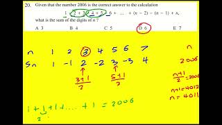 IMC 2006 q20 UKMT Intermediate Maths Challenge [upl. by Tfat266]