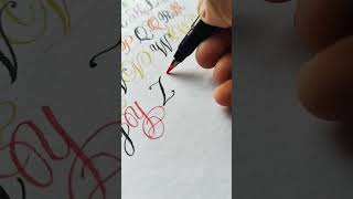 Basic and Flourished quotZquot🥰 calligraphy shortsvideo art shorts trending viralvideo alphabet [upl. by Sedda93]