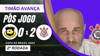 Pos jogo São Bernardo 0 x 2 Corinthians timão vence fora de casa e avança na Copa do Brasil [upl. by Raychel750]