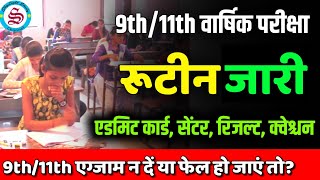 रूटीन जारी class 11th 9th final exam routine 2024 फेल हो जाएं या एग्जाम न दें तो [upl. by Gerrit928]