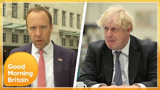 Matt Hancock Challenged On Boris Johnson’s ‘Useless’ Comments amp Vaccine Rules For Footballers  GMB [upl. by Ydnelg]