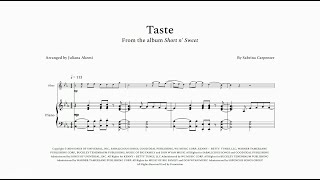 Taste  Sabrina Carpenter  OBOE AND PIANO SHEET MUSIC PDF  Arrangify [upl. by Rehpotsirhcnhoj]