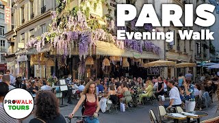 Paris Evening Walk amp Bike Ride  4K 60fps with Captions NEW [upl. by Garson]