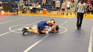 Andrew Gil 9th Grade Wrestling  Spladle Pin  Banana Split Pin  Advanced Move against 11th grader [upl. by Devehcoy]