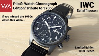 IWC Schaffhausen Pilot’s Watch Chronograph quotTribute to 3705quot For those who missed the 1990s [upl. by Hgalehs]