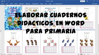 Como elaborar Cuadernos Didacticos para Primaria en Word  AULA VIRTUAL BOLIVIA [upl. by Hayikaz832]