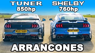 Ford Mustang Shelby GT500 vs Mustang de 850hp Tuneado ARRANCONES [upl. by Petrie289]