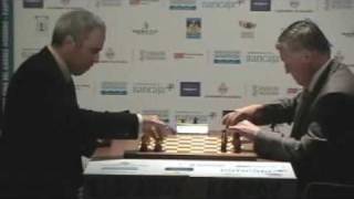 Match Kasparov vs Karpov day 1 20 Valencia 2009 [upl. by Attennek]