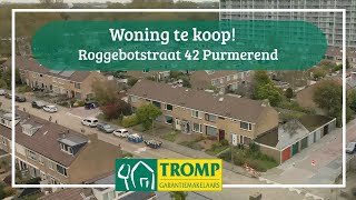 Woning te koop Roggebotstraat 42 Purmerend  Tromp Garantiemakelaars [upl. by Persson32]