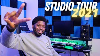 HOME STUDIO TOUR 2021  Bedroom Studio Setup For ProducersRappers [upl. by Egamlat]