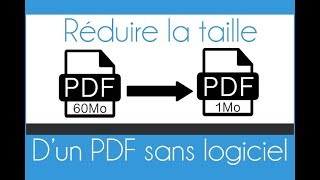 Réduire la taille dun PDF sans logiciel [upl. by Tore18]