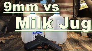 9mm vs Milk Jug [upl. by Ikkela]