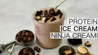 CHOCOLATE PEANUT BUTTER PROTEIN ICE CREAM NINJA CREAMI [upl. by Erlewine186]