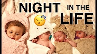 A NIGHT in the life with TRIPLETS and a toddler Our night time routine [upl. by Roma659]