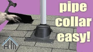 How to replace a roof pipe collar vent collar boot Easy [upl. by Yemorej]