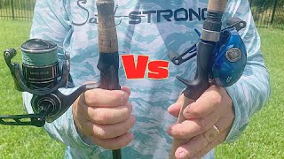 Casting Contest Baitcasting vs Spinning Reels Using Light Lures [upl. by Emanuele]