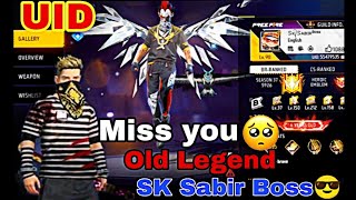 Sk Sabir Boss Uid⚡💥Miss you old legend 🥺sk sabir boss [upl. by Sachs902]