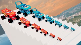 Big amp Small Lightning Mcqueen Monster Truck COMPILATION  Season 1  BeamNGDrive [upl. by Donadee502]