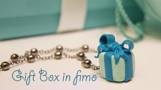 Pacchetto regalo Tiffany in fimo tutorial [upl. by Ydissahc]