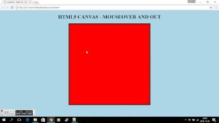 HTML5 CANVAS  PART 16  MOUSEOVER AND OUT [upl. by Bride]