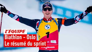 Biathlon 2023  Le résumé du sprint masculin à Oslo [upl. by Eon]