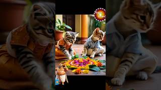 Thiruvaavani raavu  HAPPY CUTE CATS ONAM 🥰 shorts trending motivation cat onamfestival yt ai [upl. by Esirehc]