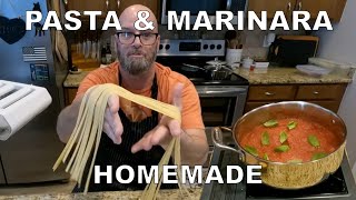 How to make PASTA amp MARINARA sauce from scratch [upl. by Nnylahs]