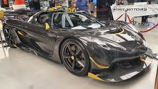 Koenigsegg Jesko Attack Gold plated First look in Dubai [upl. by Christmann]