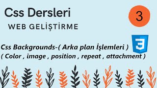 Css Dersleri Backgrounds  Arka Plan İşlemleri [upl. by Direj]