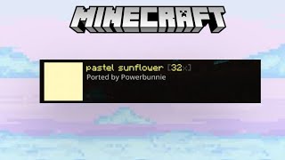 Sunflower 32x Pastel Texture Pack Showcase  MCPEMCBE 116 [upl. by Oinotnas]