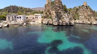 Eyefly Goliath quadcopter at Tonnara di Scopello Sicily [upl. by Ahsener504]