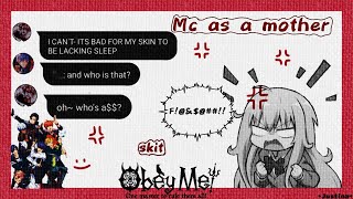 Mc as a mother  concerned mother skit  obey me texts story [upl. by Jennica]