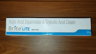 Brite Lite Cream Cream for Skin Lightening Acne and Wrinkles  Review in Hindi [upl. by Nwavahs]