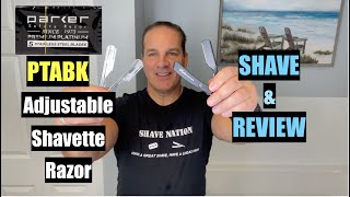 Parker PTABK Adjustable Shavette Razor Shave amp Review [upl. by Merete]