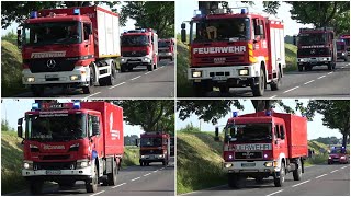 Kolonnenfahrt von Feuerwehren aus dem RheinErftKreis und Köln [upl. by Ynohtn]