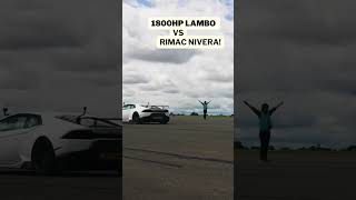 Lamborghini vs Rimac Nevera Drag Race automobile supercars car [upl. by Nekciv]