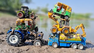 Jump River JCB 5CX  Crane  Tractor  Tipper Truck  Dump Truck  Hmt 5911  Ford  Swaraj [upl. by Noami948]