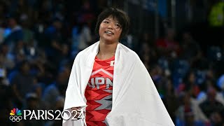 Japans Sakurai Tsugumi wins 57kg wrestling gold over Anastasia Nichita  Paris Olympics [upl. by Annairoc]