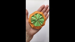 簡単折り紙 ダリアを折る 1分まとめ ORIGAMIDAHLIAflower shorts 折り紙 ORIGAMI [upl. by Koressa]