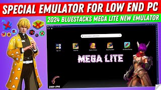 Bluestacks Mega Lite Best Emulator For Free Fire Low End PC  New Android Emulator For PC 2024 [upl. by Ivan]