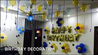 Birthday Decoration using Balloons  Home [upl. by Tamarra]