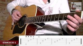 COMO TOCAR ARPEGIADO CON PÚA PLUMILLA EN GUITARRA ACÚSTICA PARTE 1 TCDG [upl. by Yerac]