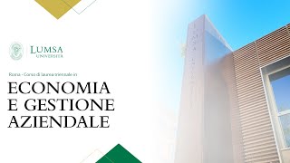 Economia e gestione aziendale  Laurea Triennale L18 [upl. by Selrahc]