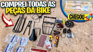 CHEGOU TODAS AS PEÇAS DA BIKE BARRA FORTE ESTILO BH🚀 COMPREI TUDO NA LBS BIK🔥 [upl. by Ahselyt]