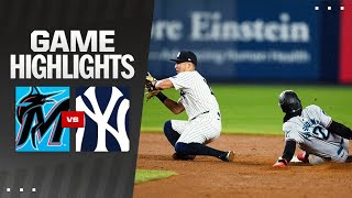 Marlins vs Yankees Game Highlights 41024  MLB Highlights [upl. by Arekahs]