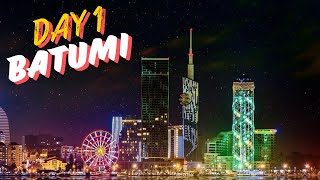 Batumi Day tour  Hotels and Halal Food  Batumi beach  Day 1 what a city in Georgia 🇬🇪 [upl. by Adnert]