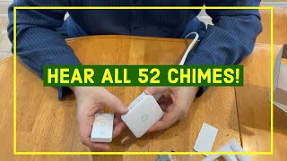 Avantek Mini Wireless Doorbell  All 52 Sample Chimes [upl. by Haggar]